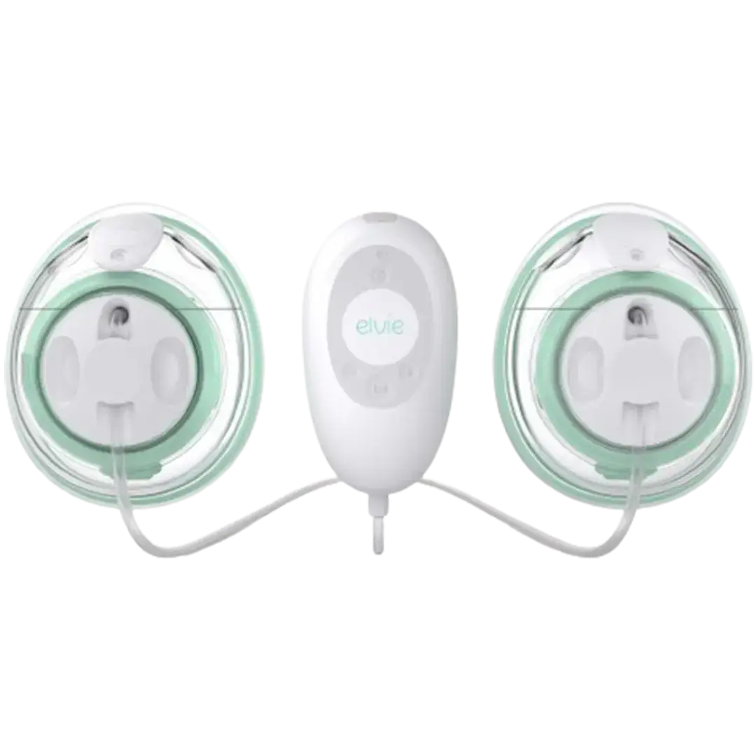 The Elvie Stride Plus breast pump pictured here exemplifies the best in affordable wearable breast pump technology, with features that offer optimal convenience for active mothers.