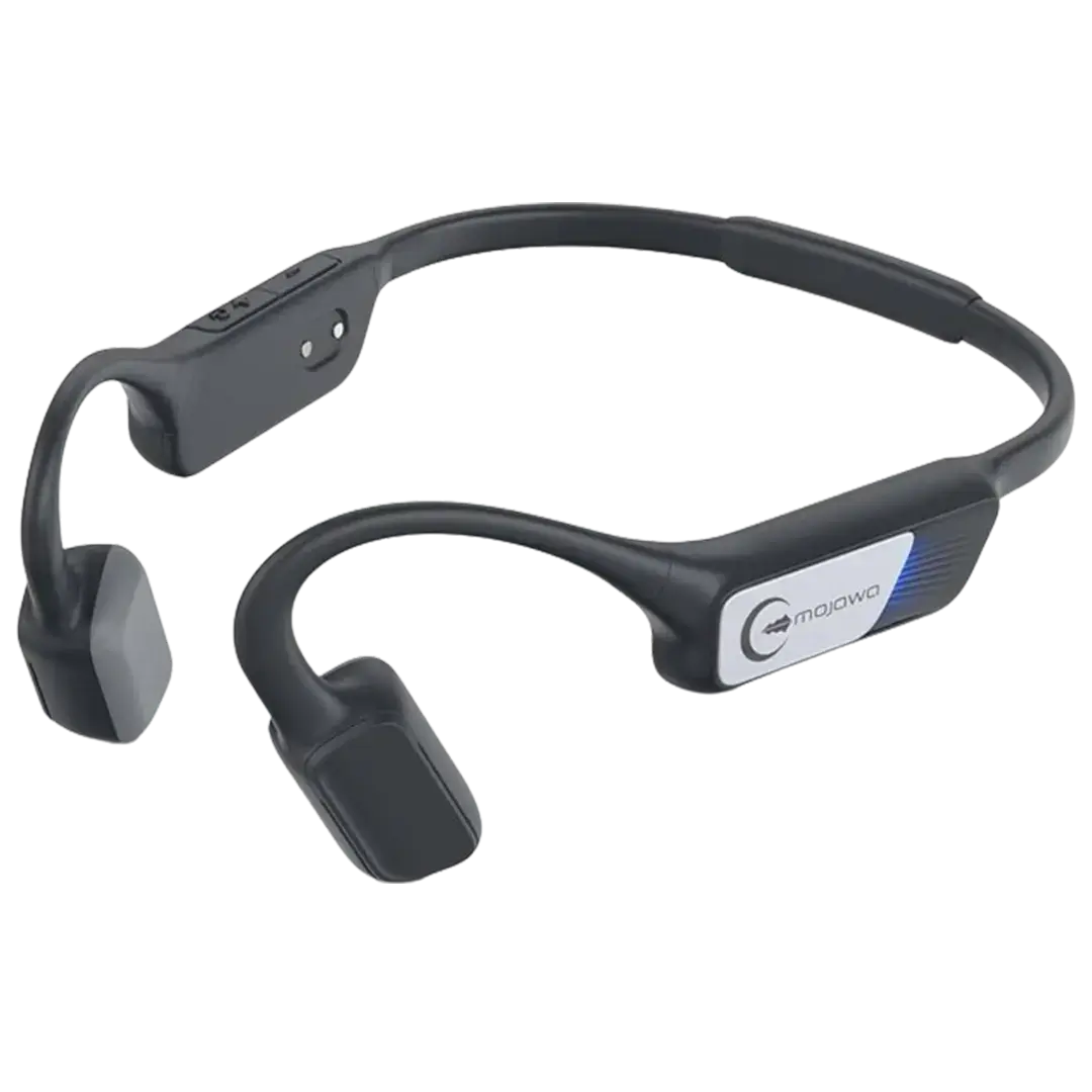 The Mojawa Mojo1 best bone conduction headphones with a built-in microphone, offering innovative design and wireless technology for premium sound quality.