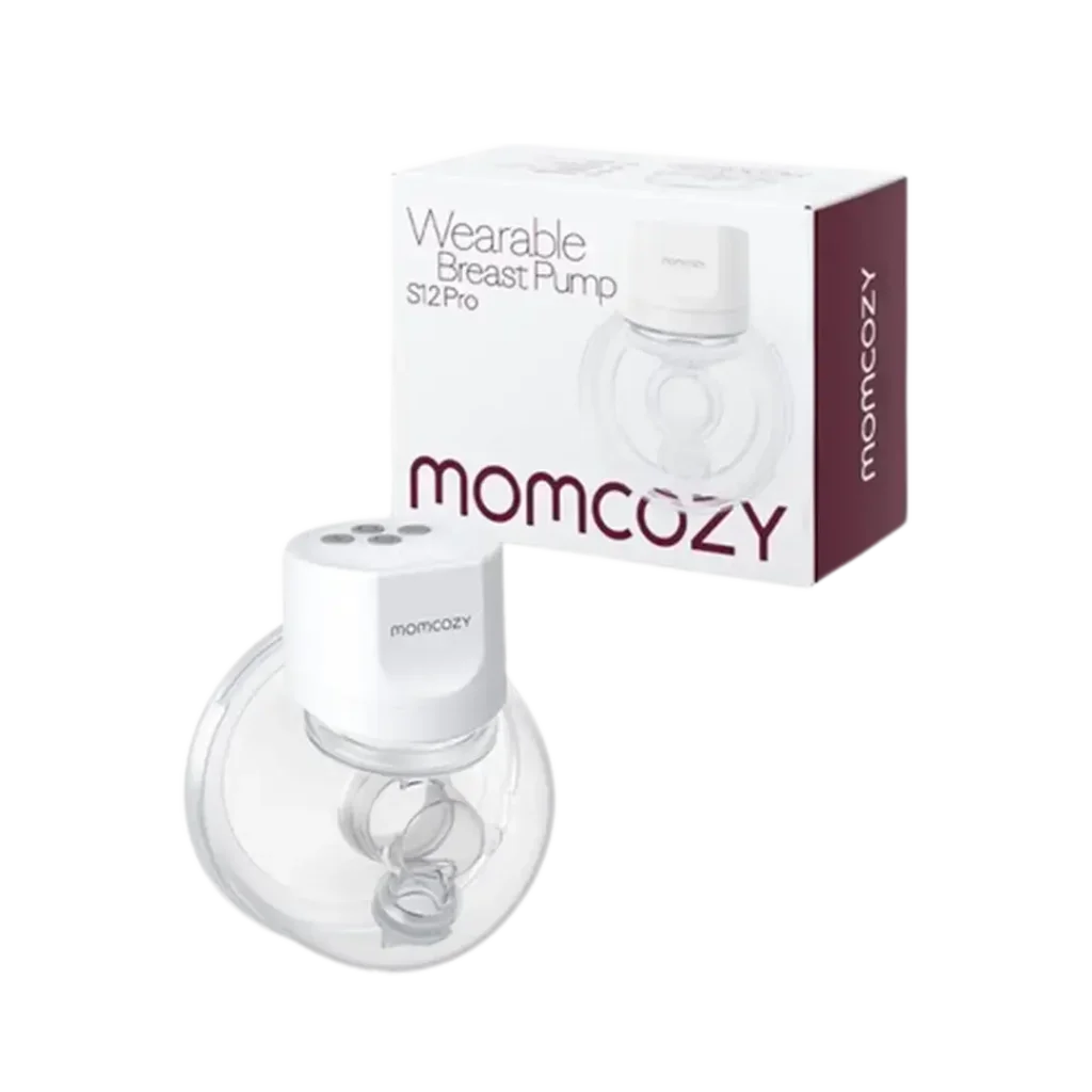 The Momcozy S12 Pro, captured in this image, is a leading choice for mothers seeking the best affordable wearable breast pump that combines innovation with ease of use.
